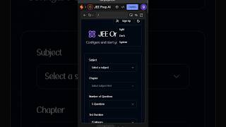 Make a jee test app with AI #html #trending #ai #jee