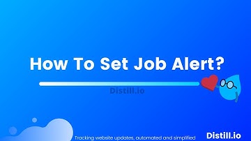 How to set Job alert with Distill Chrome Extension?