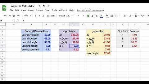 Projectile Calculator Overview