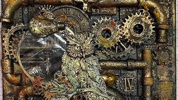Steampunk Mixed Media Canvas - Craft and Chat