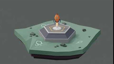 Low Poly Rocket Animation