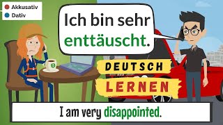 Deutsch lernen | auf der Autobahn | Deutsche Dialoge | German B1 | A2 - B1 | Deutsch A2