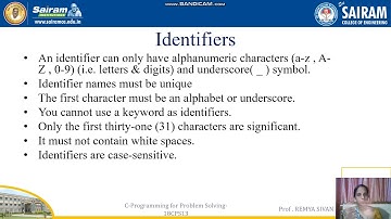 LECTURE VIDEO 18CPS13 MODULE1 OVERVIEW OF C2 REMYA