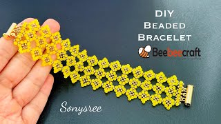 Beebeecraft Bicone Bracelet Tutorial || Super Easy to make Beaded Bracelet