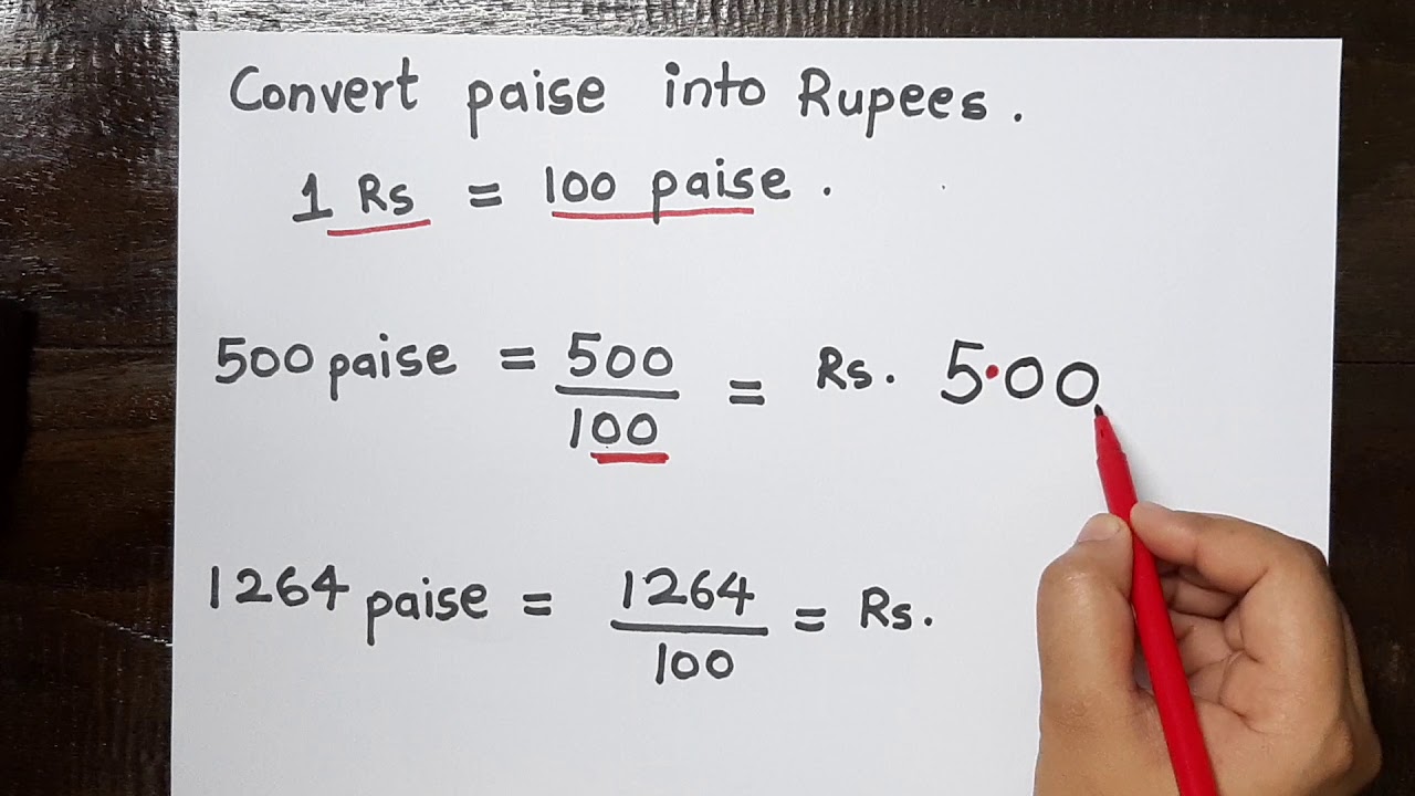 convert paise into rupees - Type 3 - YouTube convert indian rupees to singapore dollar