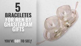 Top 10 Ghasitaram Gifts Braceletes For Men [2018]: Ghasitaram Gifts Silver Square Bowl Set