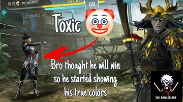 Toxic player got destroyed by shang || reverse OCV|| shadow fight 4  #brokenbot #shadowfightarena