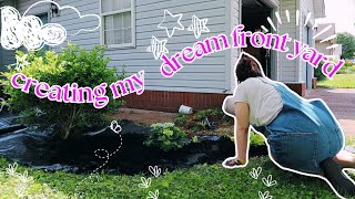 Front Yard TRANSFORMATION For Spring *Landscaping + Painting Front Door*
