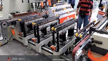 Jiansheng(JESH)  MSK6BL  woodworking 6 lines boring machine action