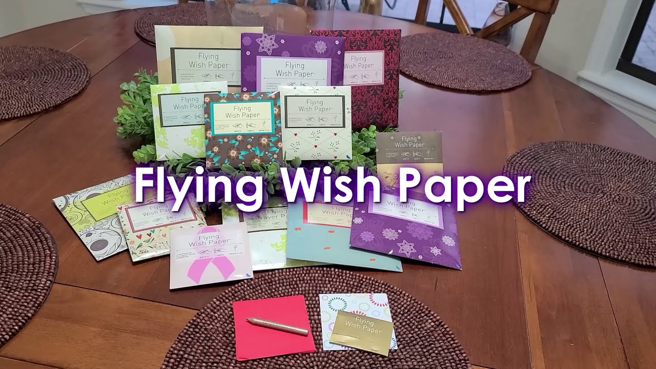 Flying Wish Paper Good Luck FU - Write it, Light it, Watch it Fly - India