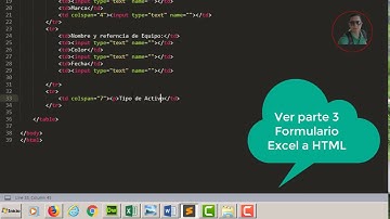 Formulario Excel a HTML Parte 2