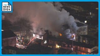 「火事です。爆発した」居酒屋のボイラーから出火か　隣接する集合住宅にも延焼　愛知・犬山市