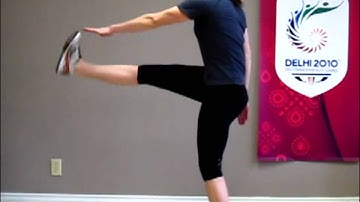 Dynamic Hamstring Stretch - High Toe Touch