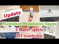 RUSTOLEUM APPLIANCE EPOXY PAINT HOW TO EPOXY YOUR BATHROOM COUNTERTOP/FIVE MONTH UPDATE/DIY MAKEOVER