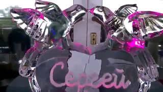 Ледяное сердце с голубями на свадьбу Сергея и Елены. Ледяное сердце с голубями на свадьбу Сергея и Елены.