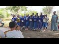 Tanzanian school children sing song to thank Israeli volunteers