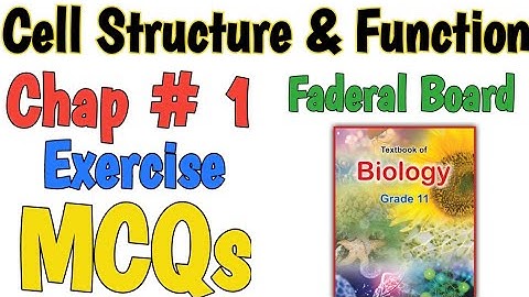 FEDERAL BOOK MCQS | CHAP 1 | CELL STRUCTURE & FUNCTIONS | BIOLOGY 1ST YEAR