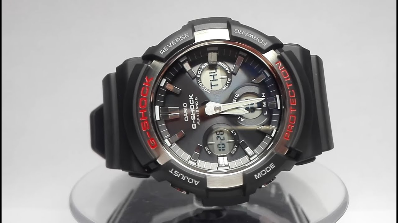 Casio G-Shock GAW-100-1AER Radio control Solar watch video 2017 - YouTube