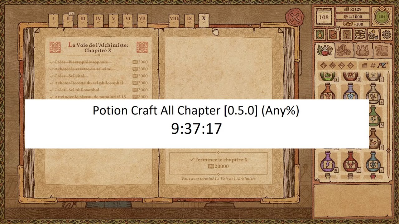 Potion Craft Speedrun All Chapter [0.5.0] (Any% ?) 