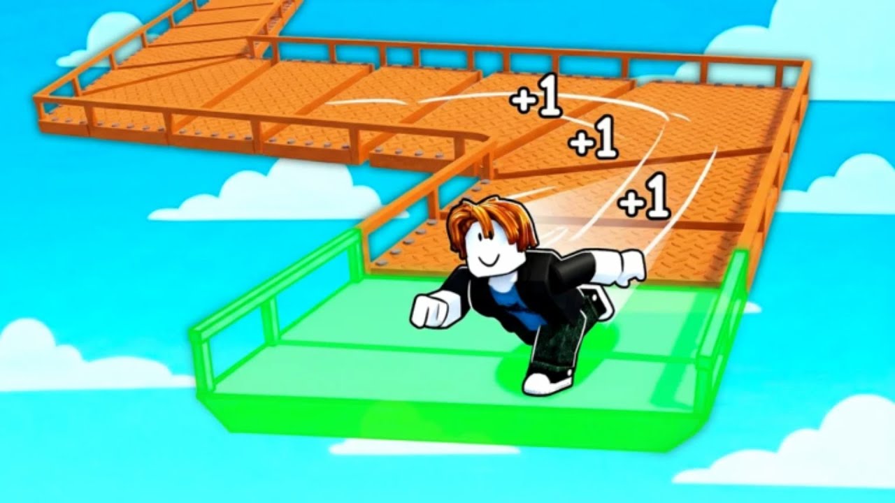 Я постоянно трачу Robux на строительство мостов с +1 к скорости в Roblox.