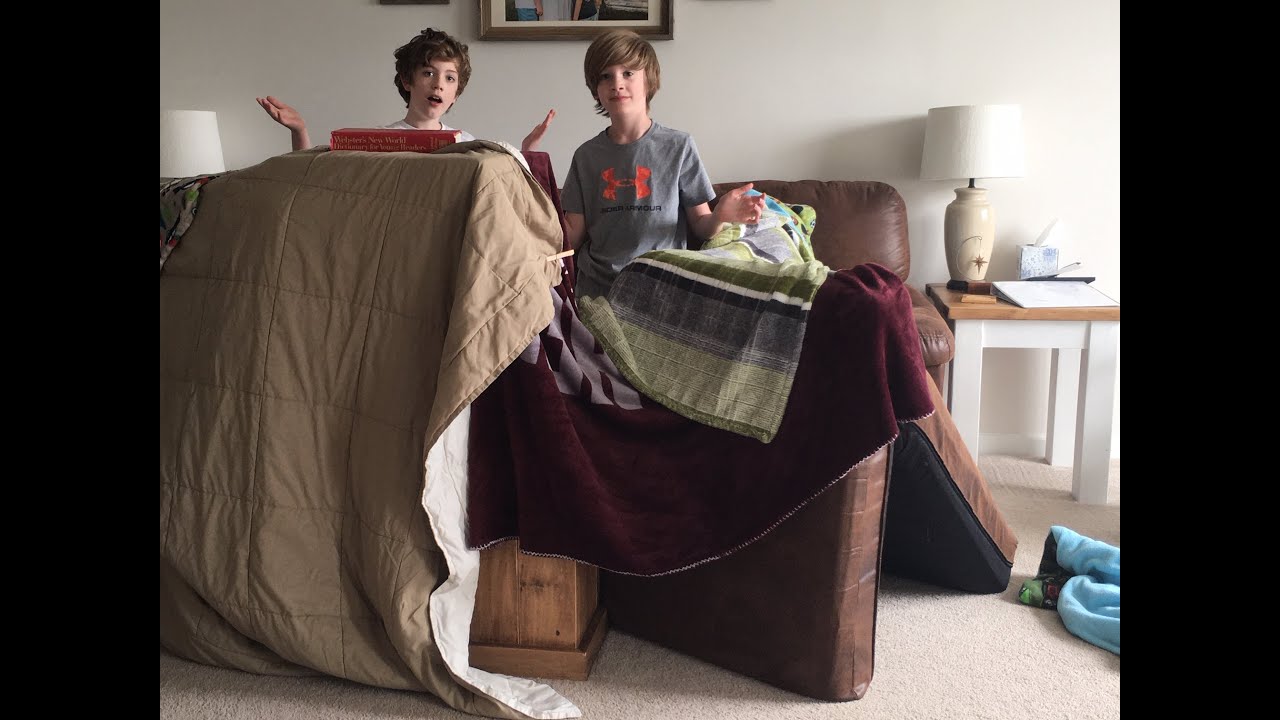We Built A Fort In Our Living Room - YouTube