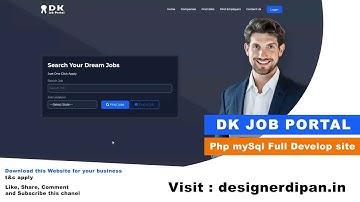 DK Job Portal Part 4 | Php MySQL Full Develop website 2021 | Design Free | Knowledge Video