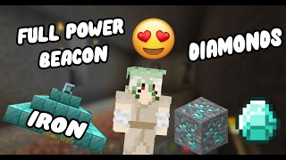 FULL POWER BEACON DIAMONDS ORE || MINECRAFT PART 17 ||