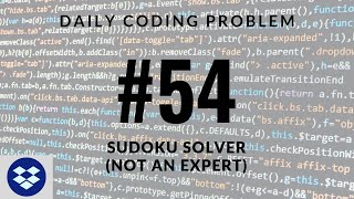 Daily Coding Problem - Problem 54 (Sudoku Solver)
