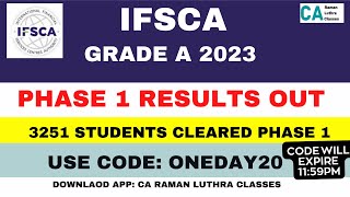IFSCA Grade A PHASE-1 RESULTS OUT | 3251 Students Cleared PHASE -1 Exam |