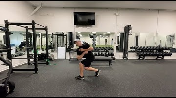 Split Squat with torso rotation over lead leg