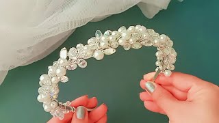 How to make a pearl bridal crown/crown making