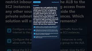 A company runs a web application that is deployed on Amazon EC2 instances... | AWS SAA-C03 #Shorts