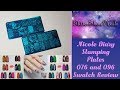 Nicole Diary Stamping Plates Swatch  Review 076 and 096