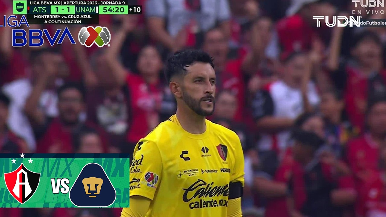 SEÑORA ATAJADA DE CAMILO | Atlas vs Pumas | Liga MX - Jornada 9 Apertura 2026 | TUDN