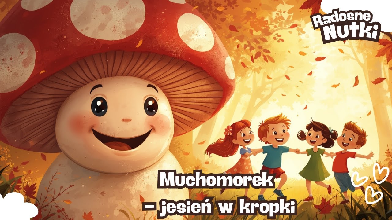 🎵 Radosne Nutki — Muchomorek — jesień w kropki — piosenki dla dzieci🎵