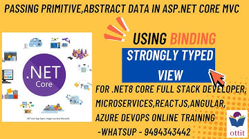 Asp.Net Core MVC Tutorial | Passing Data from Controller to View in Asp.net Core MVC using Binding