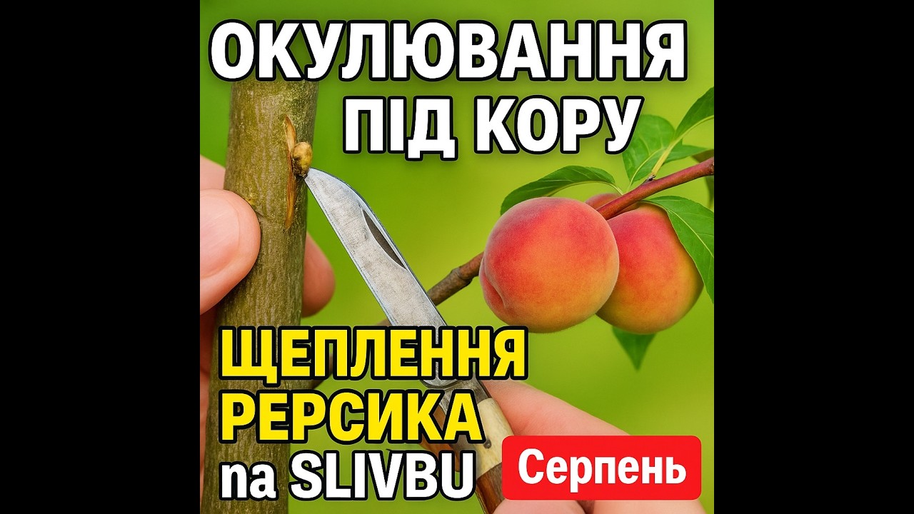 🔥 ЩЕПЛЕННЯ ПЕРСИКА на СЛИВУ в СЕРПНІ! 100% Метод, Який ПРИЖИВАЄТЬСЯ - Окулювання під Кору, Спляча
