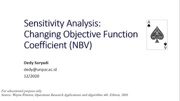 Week10.1 Sensitivity Analysis: Changing the Objective Function Coefficient (NBV)