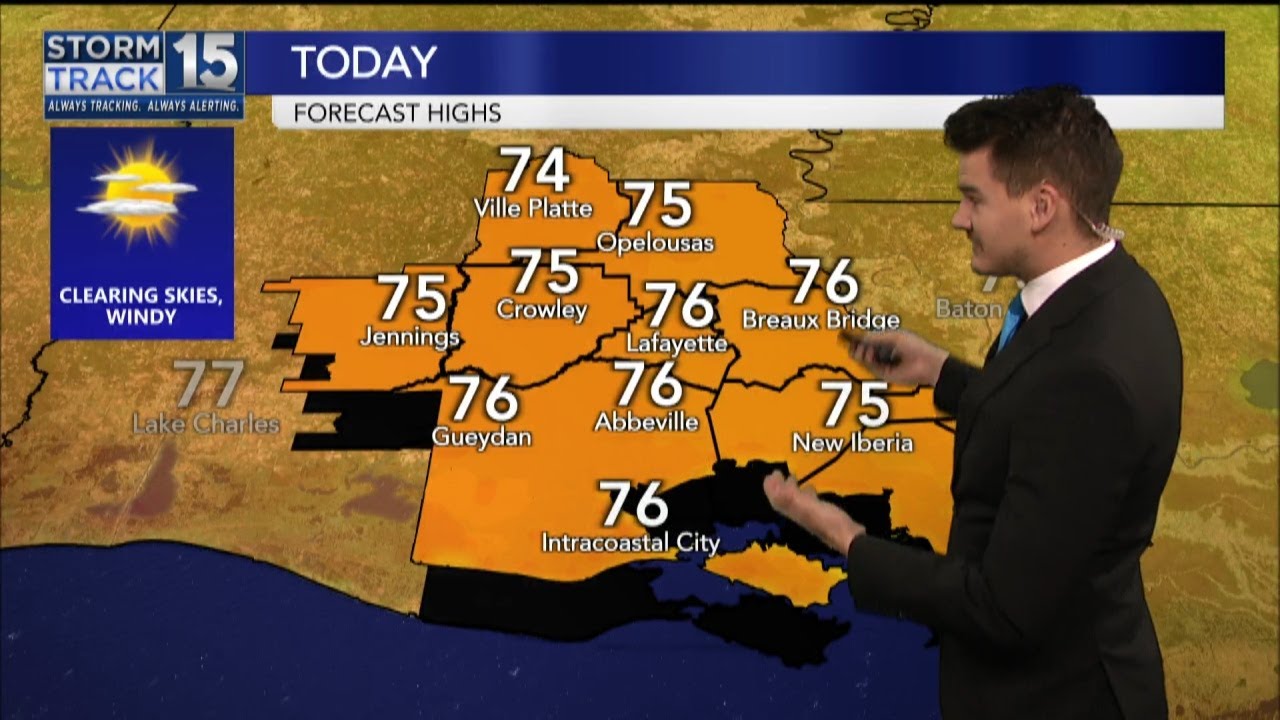 Windy and Cooler Weather Today as Sunshine Returns - YouTube