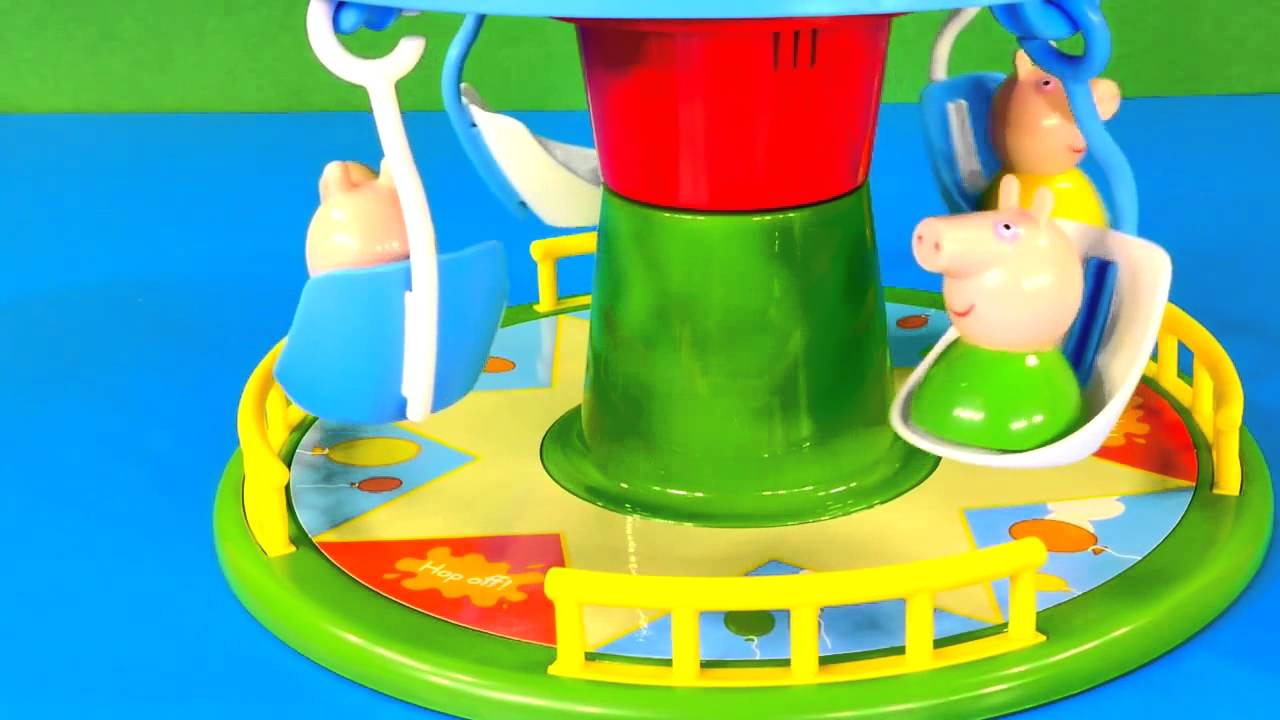 Play Doh Peppa Pig Fairground Ride Game Merry Go Round Mummy Daddy