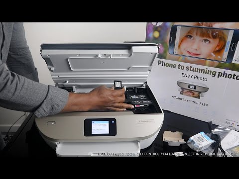 Troende oprejst Uhøfligt HP ENVY PHOTO ADVANCED CONTROL 7134 LOADING & SETTING THE INK CARTRIDGES /  TANKS - YouTube