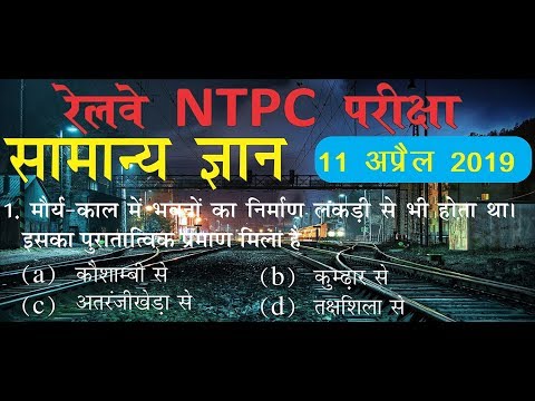 RRB NTPC EXAM 2019 (11 April 2019): GENERAL AWARENESS (Practice set)