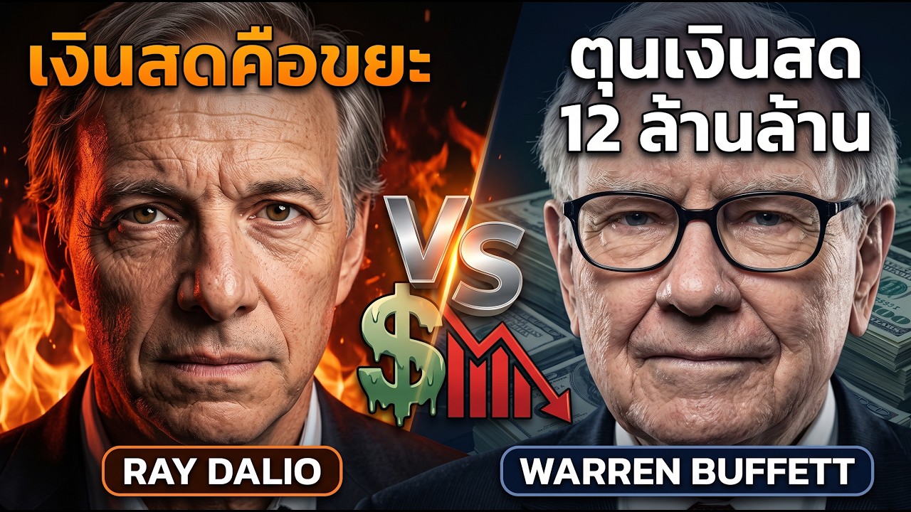⁣ใครถูกใครผิด? เมื่อ Ray Dalio บอกเงินสดคือขยะ แต่ Warren Buffett ถือ 12 ล้านล้าน
