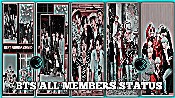 BTS💜all🤩members💝new🔥status🥰video 🥵#short #bts #all #members#status #video #youtube #new #like