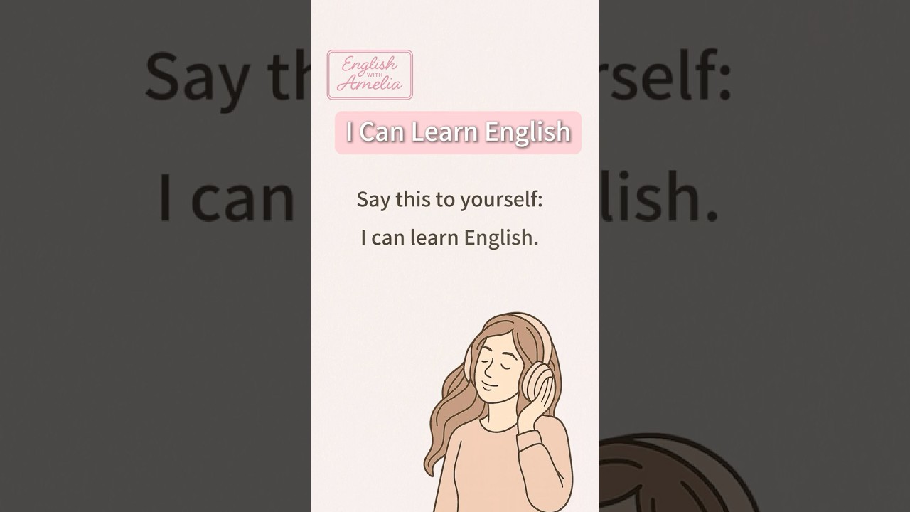 15 Seconds Daily English Affirmation for Beginners | English Learning Motivation • Slow  Practice