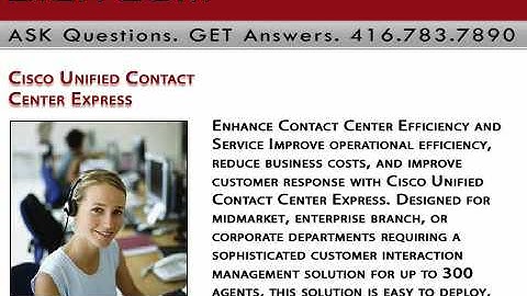 Cisco Unified Contact Center Express Digitcom.ca Business Phone Systems