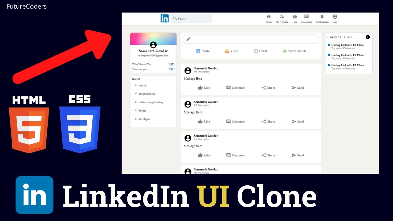 LinkedIn login page clone · Issue #13 ·  AbhiSinghDeveloper/Open-Source-Web-Development-for-Beginners · GitHub