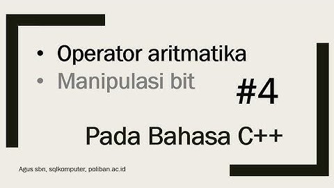 #04 Operator Aritmatika pada Bahasa C
