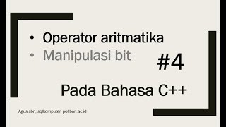 #04 Operator Aritmatika pada Bahasa C