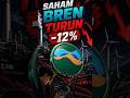 Saham PT Barito Renewables Energy (IDX:BREN) ditutup -12% di hari rabu ini nih 📉 #bren #saham